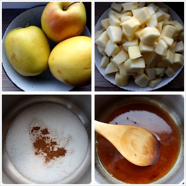 Ingrédients pour compote de pommes