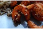 Crevettes caramélisées au sésame
