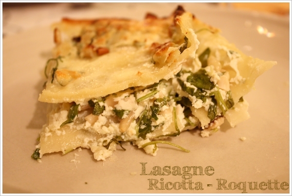 Lasagnes Ricotta-Roquette-Noix