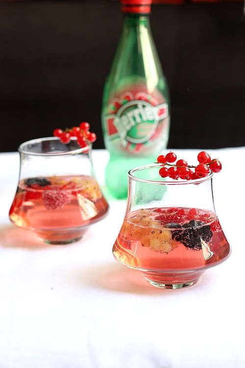 Cocktail Perrier fruits rouges