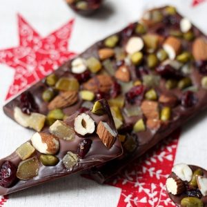 Plaquette de chocolat façon mendiant – Cadeau gourmand