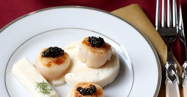 Coquilles saint-jacques, caviar