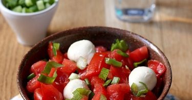 Salade de tomates et vert d'oignon