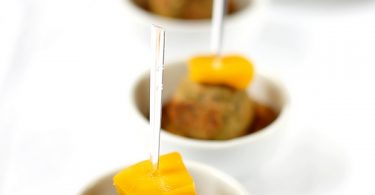 Chutney de mangue et falafel