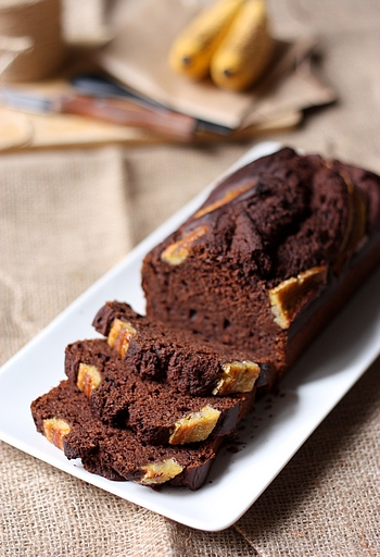 Cake banane et chocolat