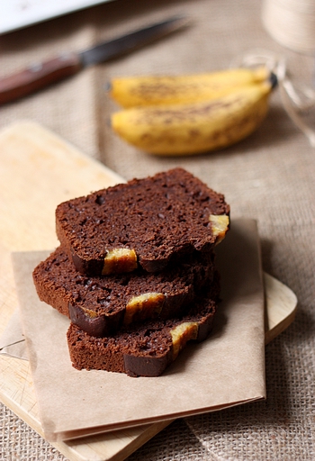 Recette de cake banane et chocolat