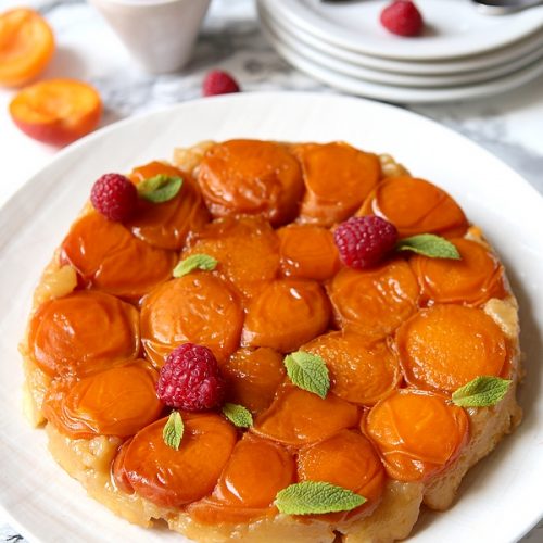 Tarte tatin aux abricots et miel
