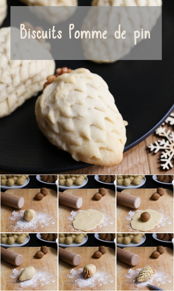 Biscuits en forme de pomme de pin : les étapes
