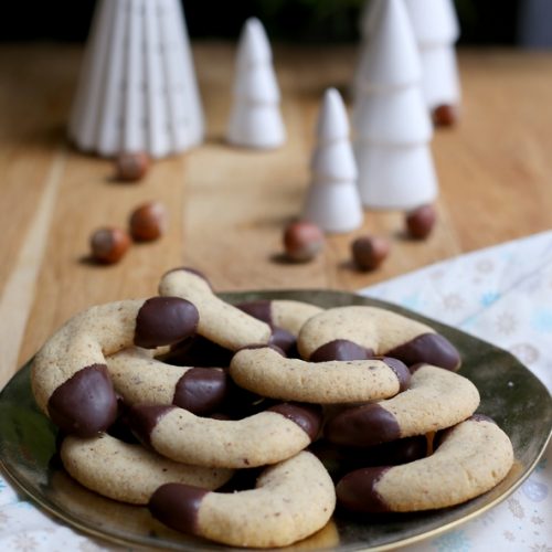 Biscuits de Noël : Croissants aux noisettes