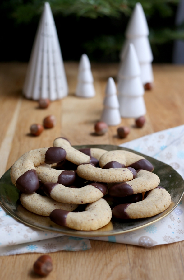 Biscuits de Noël : Croissants aux noisettes