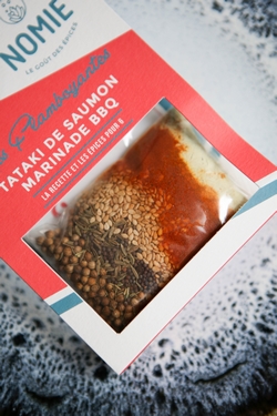 Tataki de saumon aux épices barbecue