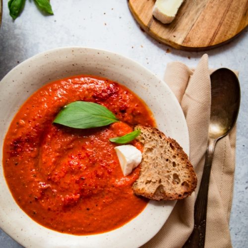 Recette de soupe de tomates rôties
