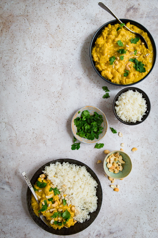 Recette végétarienne : Curry de chou-fleur