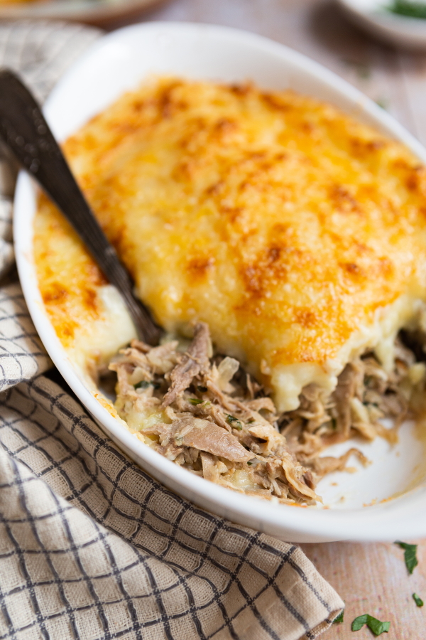 What to do with leftover guinea fowl?  A shepherd's pie!