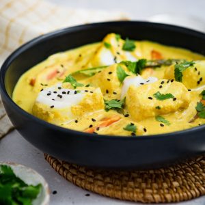 Curry de poisson aux asperges vertes