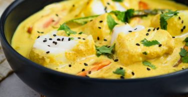 Curry au poisson : cabillaud et lait de coco