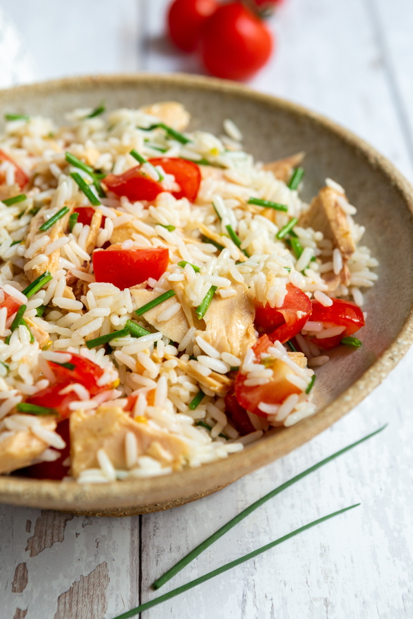 Salade de riz au thon sans mayonnaise
